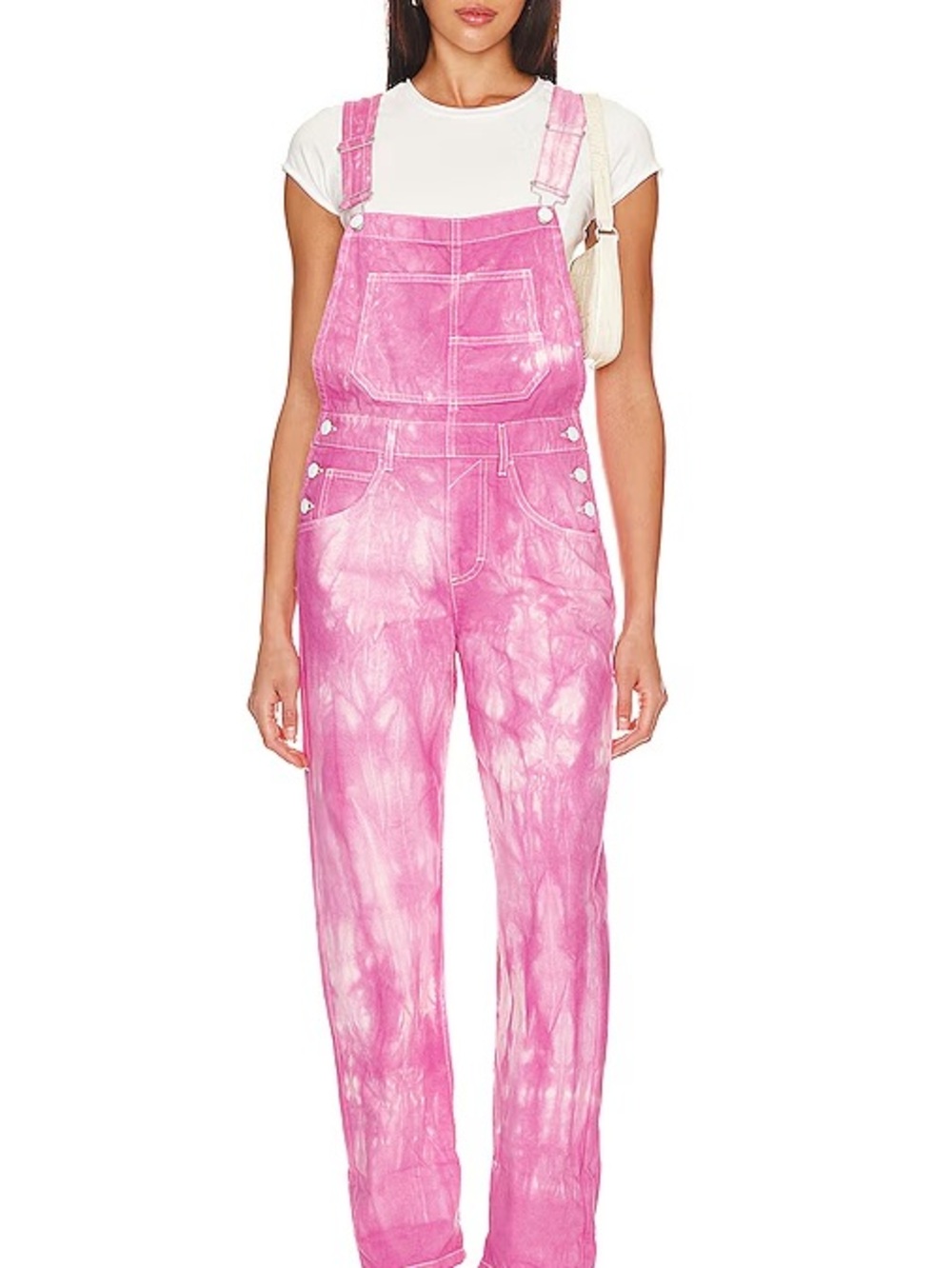 We The Free Ziggy Denim Overalls Electric Pink - L